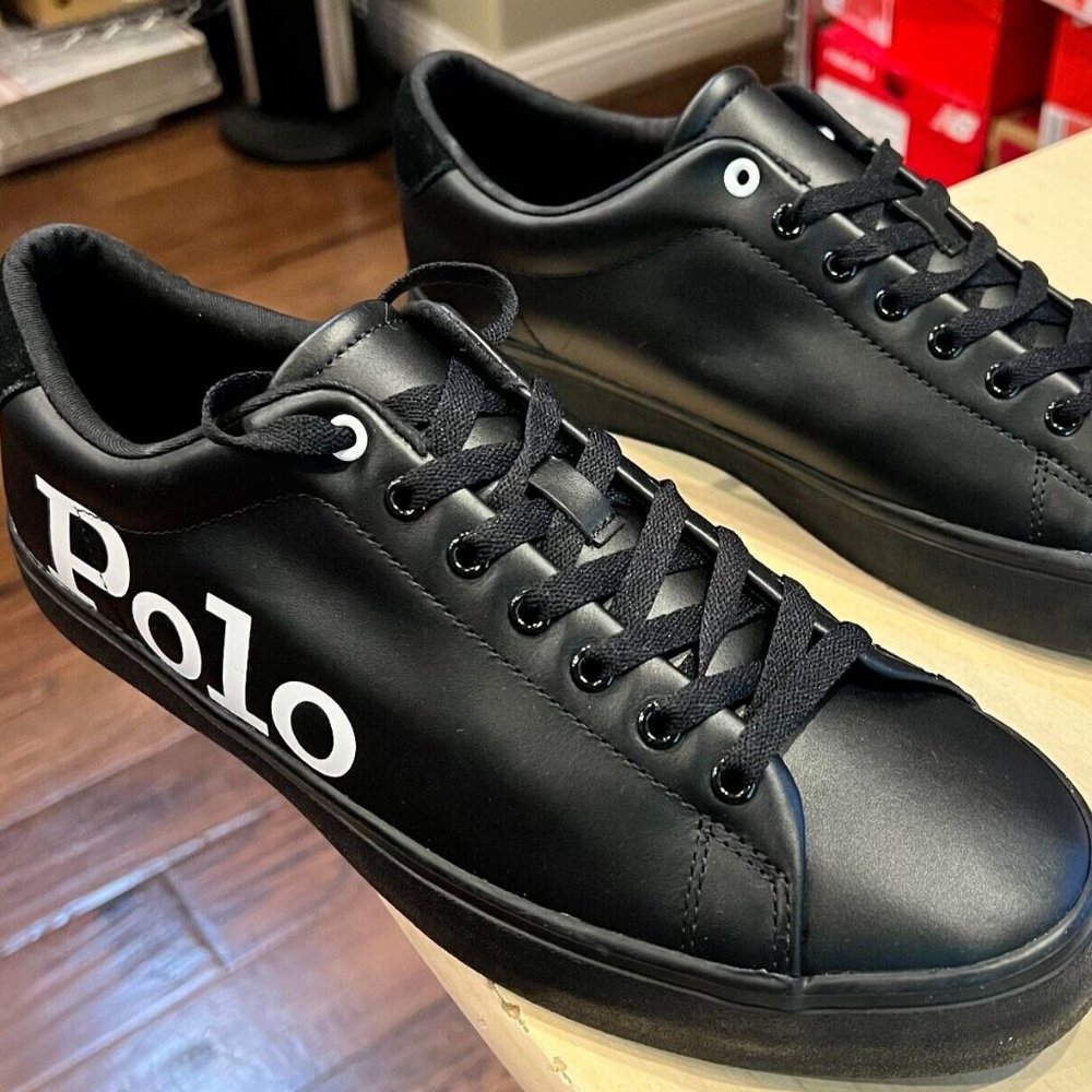 Polo Ralph Lauren Longwood Logo Leather Sneaker Men's Shoes - Picture 8 of 9